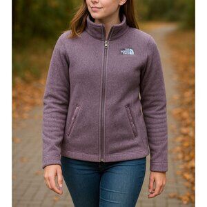The North Face Crescent Full Zip Sweater Fleece Jacket Womens M Purple